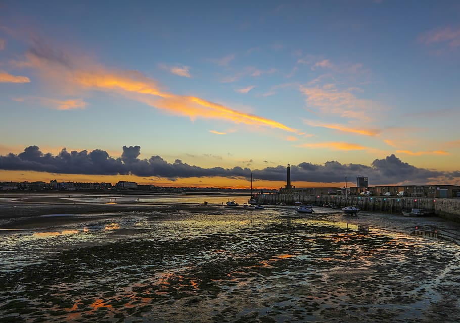 margate, united kingdom, turner, sky, sunset, water, scenics - nature, HD wallpaper