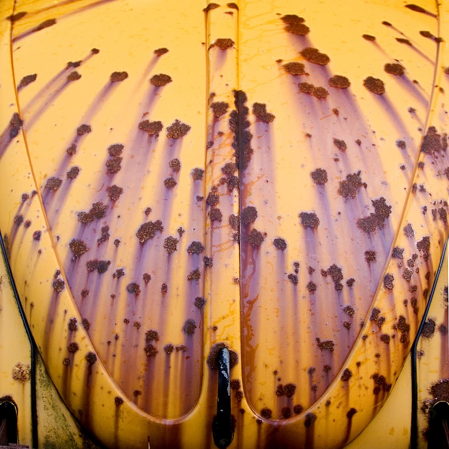 A dirty W shaped wall., yellow, metal, no people, full frame HD wallpaper