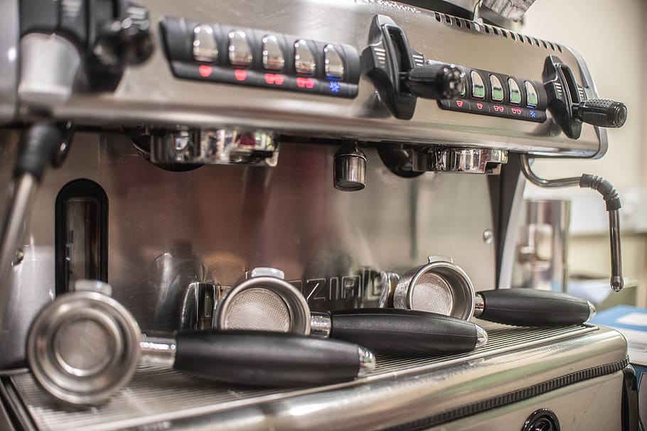 coffee machine, caffeine, drink, cup, working, mug, technology HD wallpaper