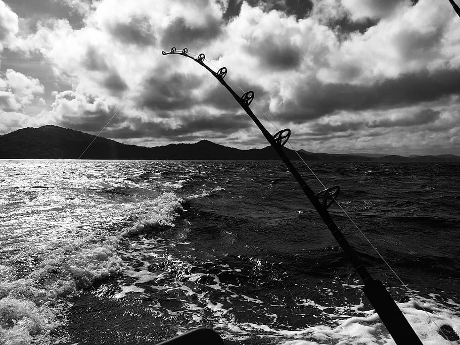 HD wallpaper: nicaragua, fishing, boat, ocean, water, fishing line