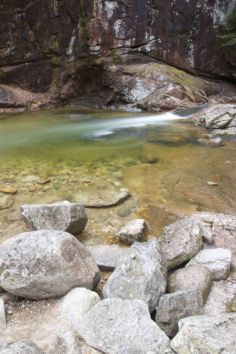 Gray Stones Near Water, nature, rocks, stream, solid, rock - object HD wallpaper