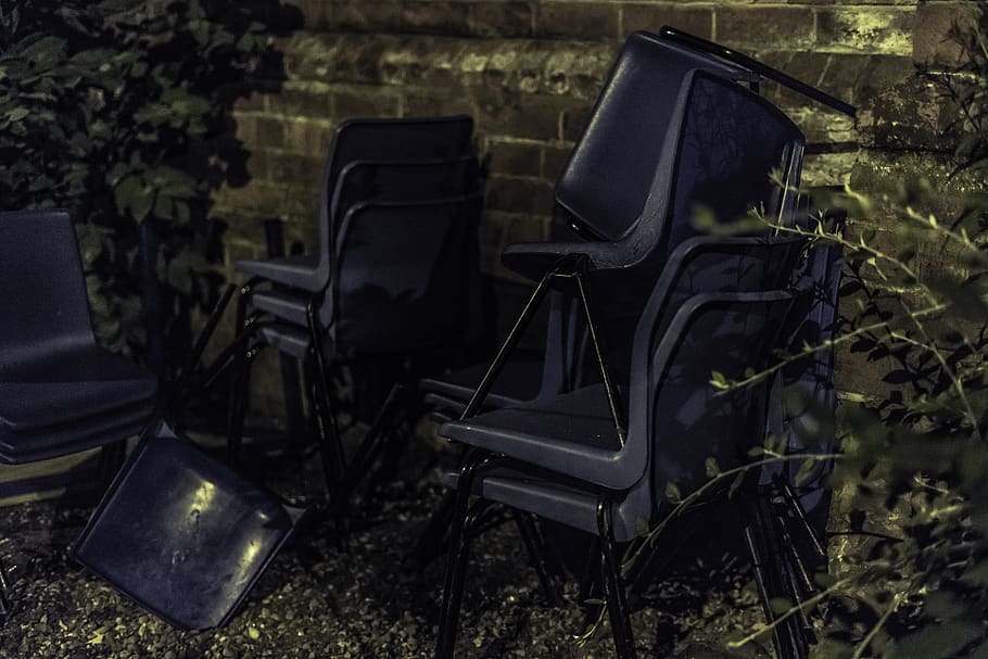blue chairs beside wall, bike, transportation, vehicle, bicycle HD wallpaper