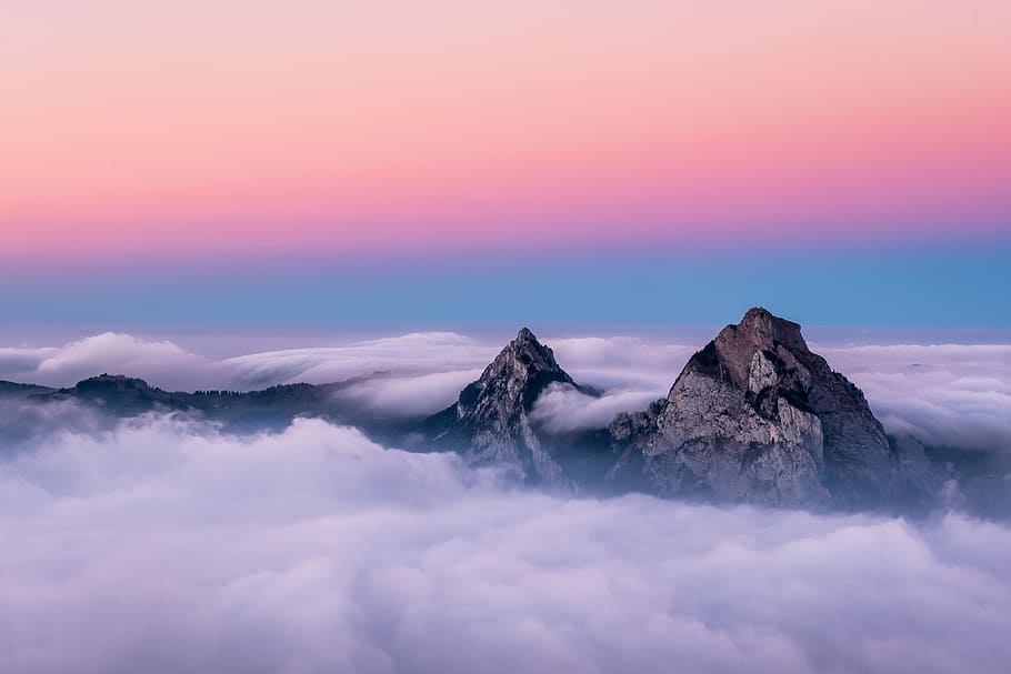 HD wallpaper: mountain, cloudscape, landscape, summit, peak, sunset,  sunrise | Wallpaper Flare