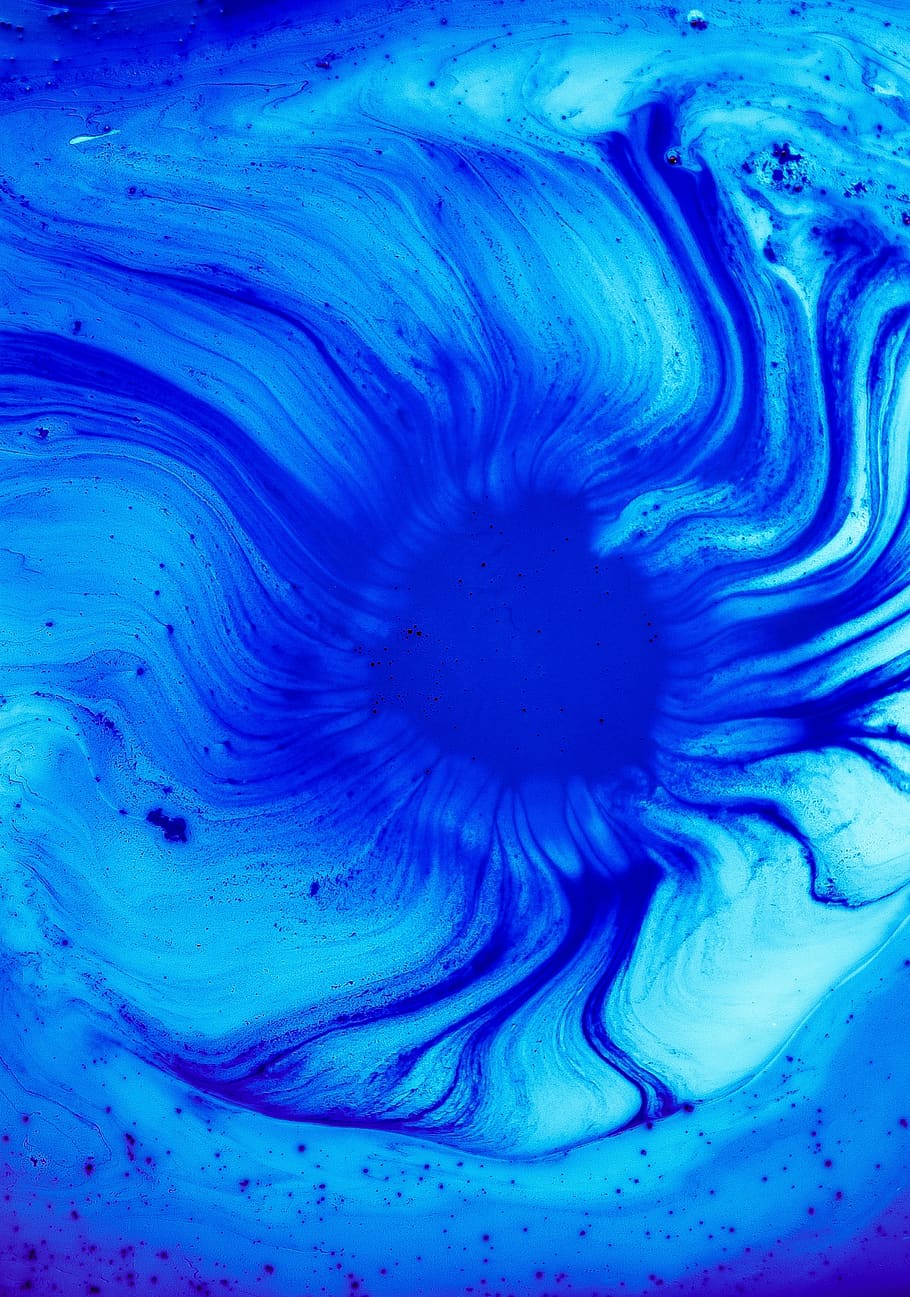 blue, abstract, art, design, paint, hole, colors, full frame HD wallpaper