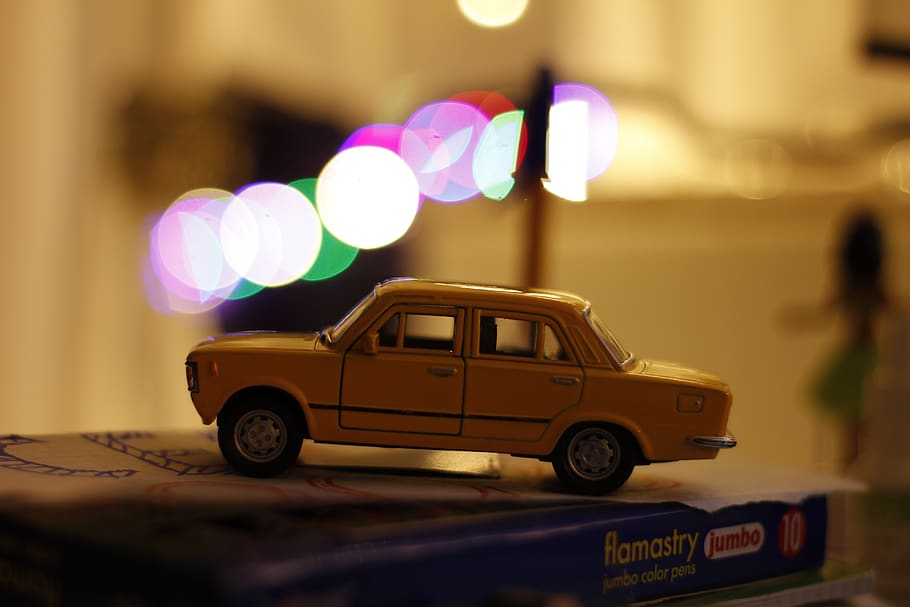 nostalgia, mini, model car, toy, metal car, bokeh, mode of transportation HD wallpaper
