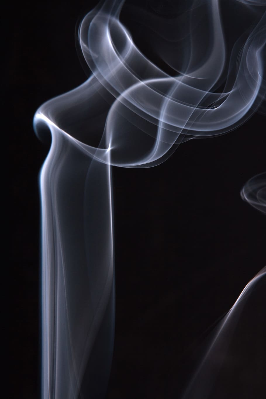 smoke, background, black, white, graphic, hot, isolated, curve HD wallpaper