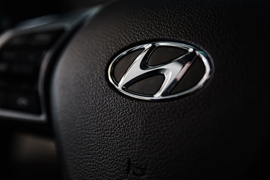 Shallow Focus Photography of Hyundai Emblem, auto, automotive, HD wallpaper