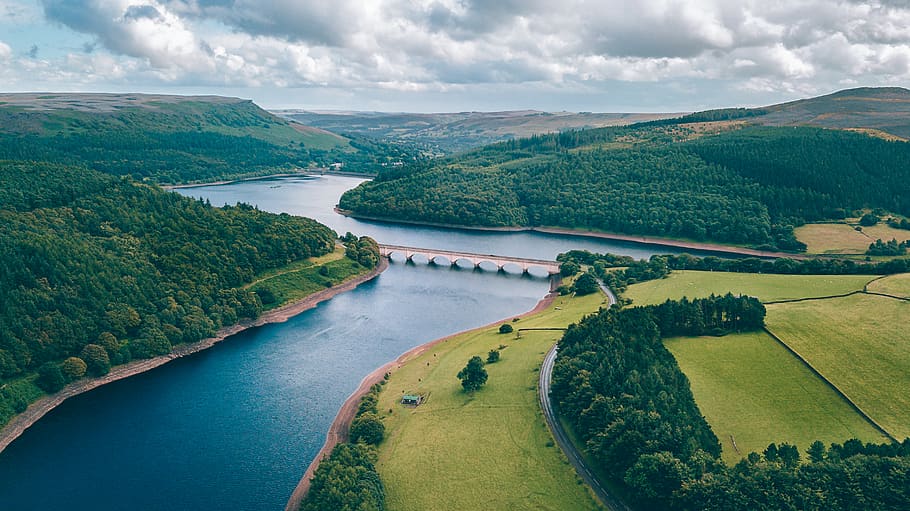 bridge between islands, scenics - nature, water, beauty in nature HD wallpaper