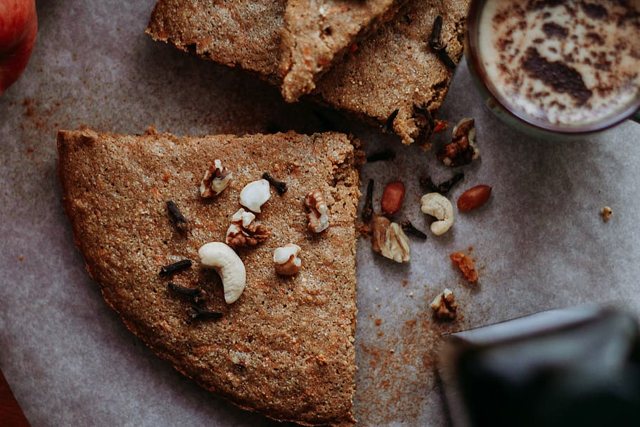 Carrot Cake, bread, coffee, delicious, dessert, food, nuts, pastry HD wallpaper