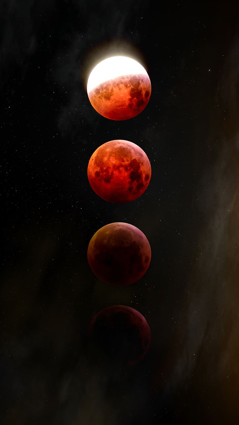 red full moon, astronomy, no people, space, nature, night, indoors HD wallpaper