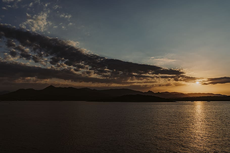 sunset, water, ocean, sky, clouds, scenics - nature, beauty in nature HD wallpaper