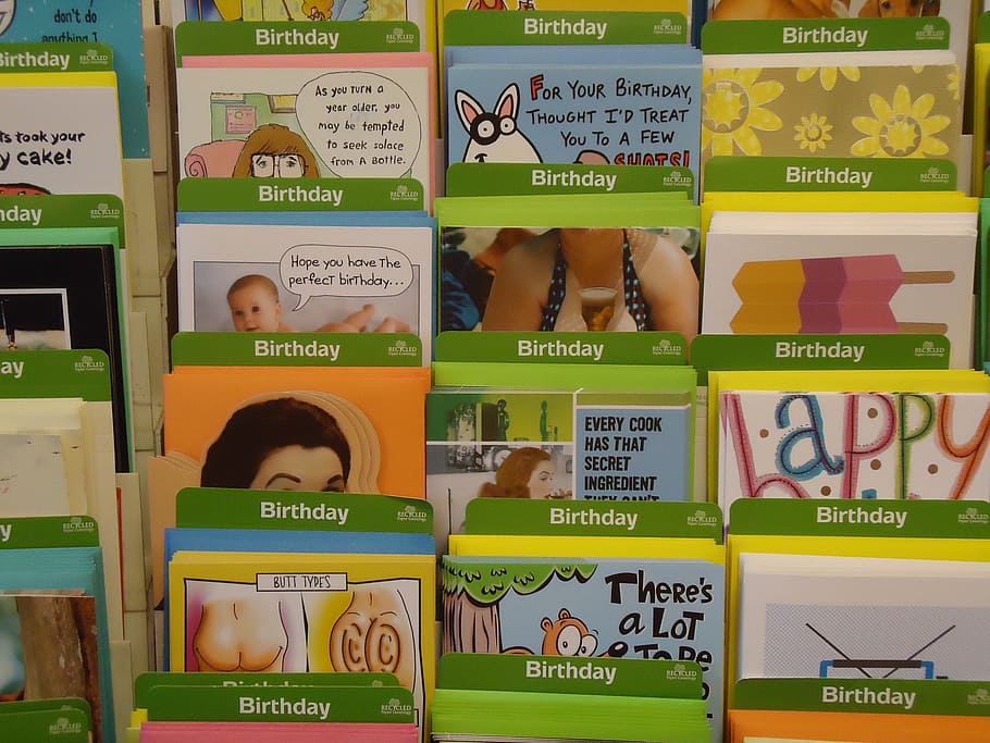 birthday, cards, rack, display, shelf, shelves, store, shop HD wallpaper
