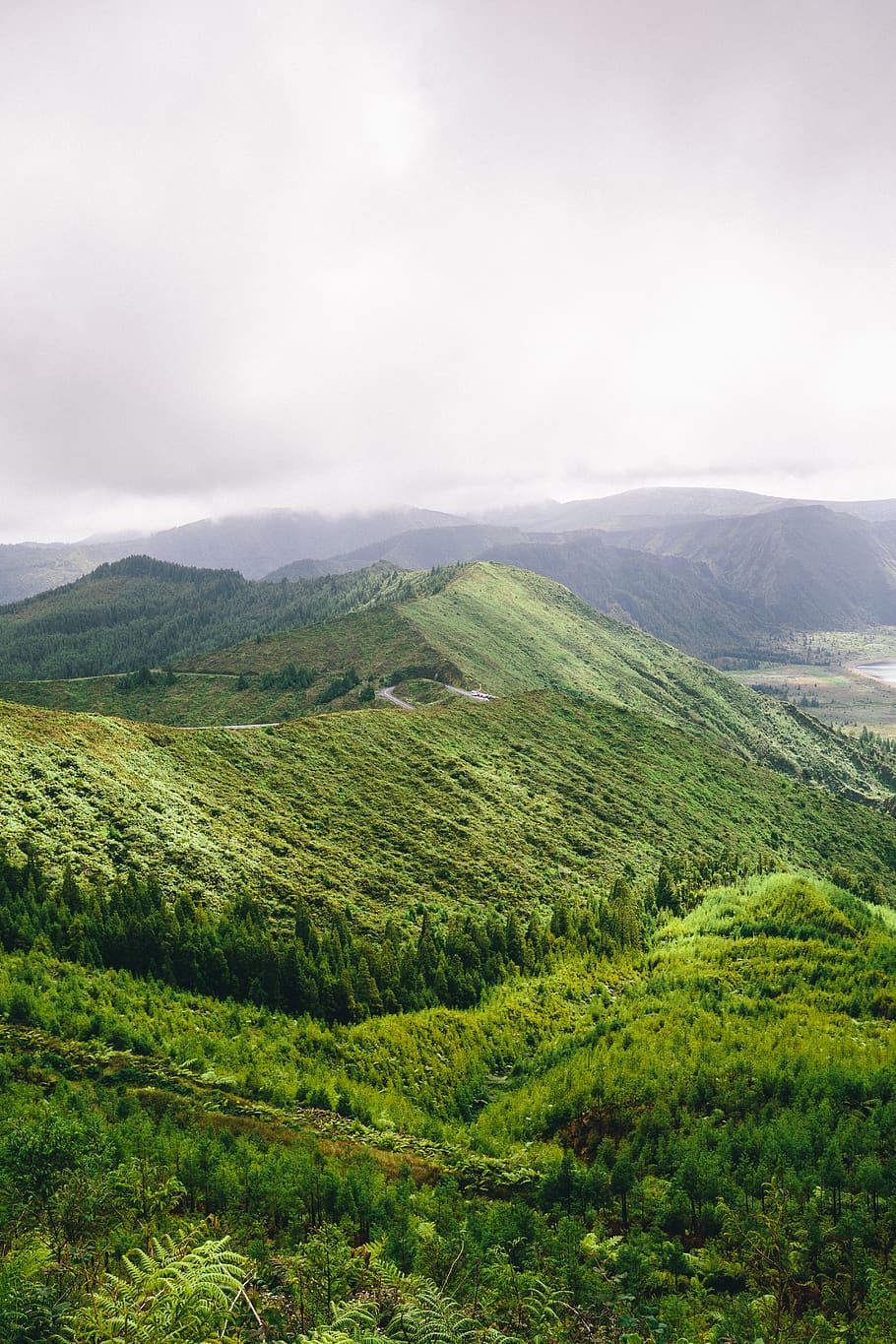 green mountain under heavy clouds, scenics - nature, landscape HD wallpaper