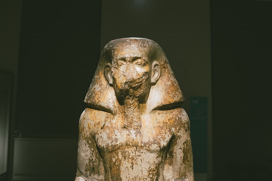 egyptian sphinx statue at the Egypt Museum in Turin Italy, ancient HD wallpaper