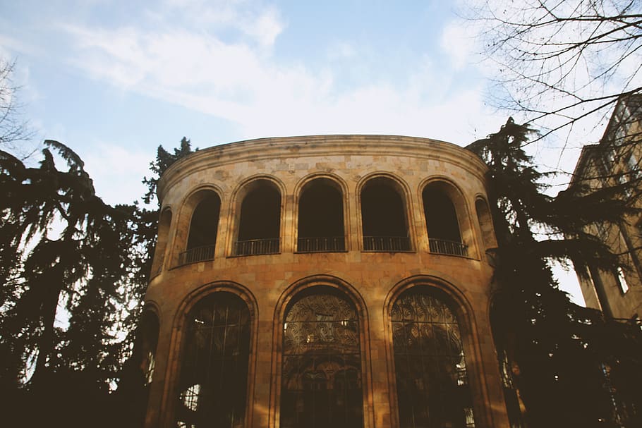 Close Up Photo of Brown Concrete Building, antique, arch, architecture HD wallpaper