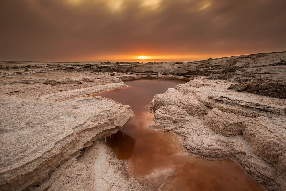 Landscape Photography of River and Vallet, cloud formation, clouds HD wallpaper