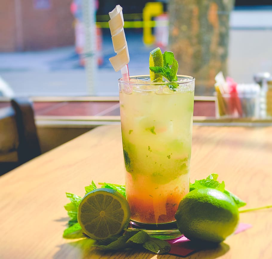 lime, mojitos, drink, food and drink, glass, refreshment, drinking glass HD wallpaper