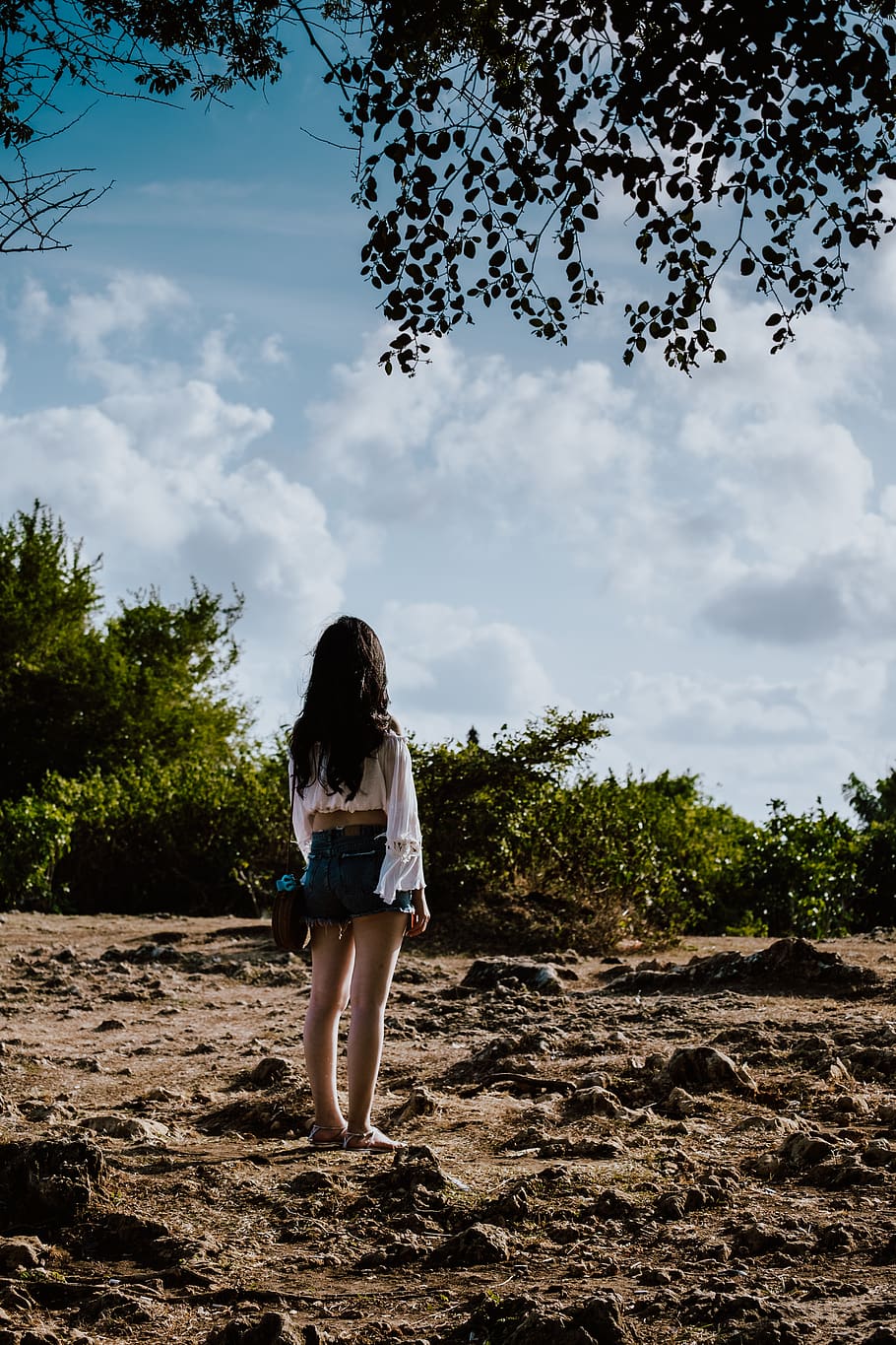 sky, composition, pose, model, fujifilm, fashion, natural, nature HD wallpaper