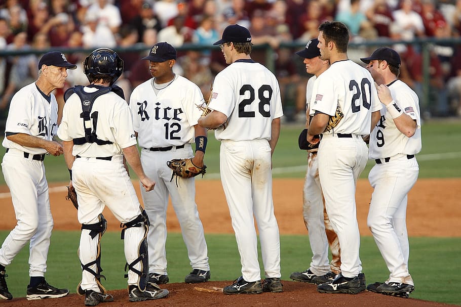 Group of Baseball Players on Ballpark, athletes, dirt, field HD wallpaper
