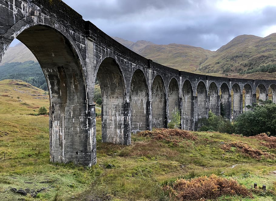 bridge, scotland, architecture, sky, viaduct, highlands, highlands and islands HD wallpaper