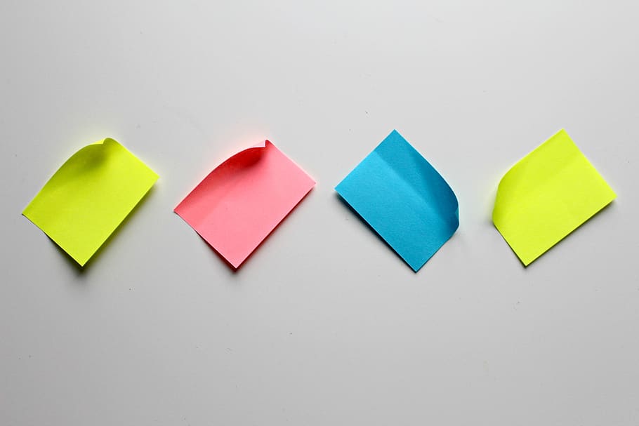 sticky notes, stickies, adhesive note
