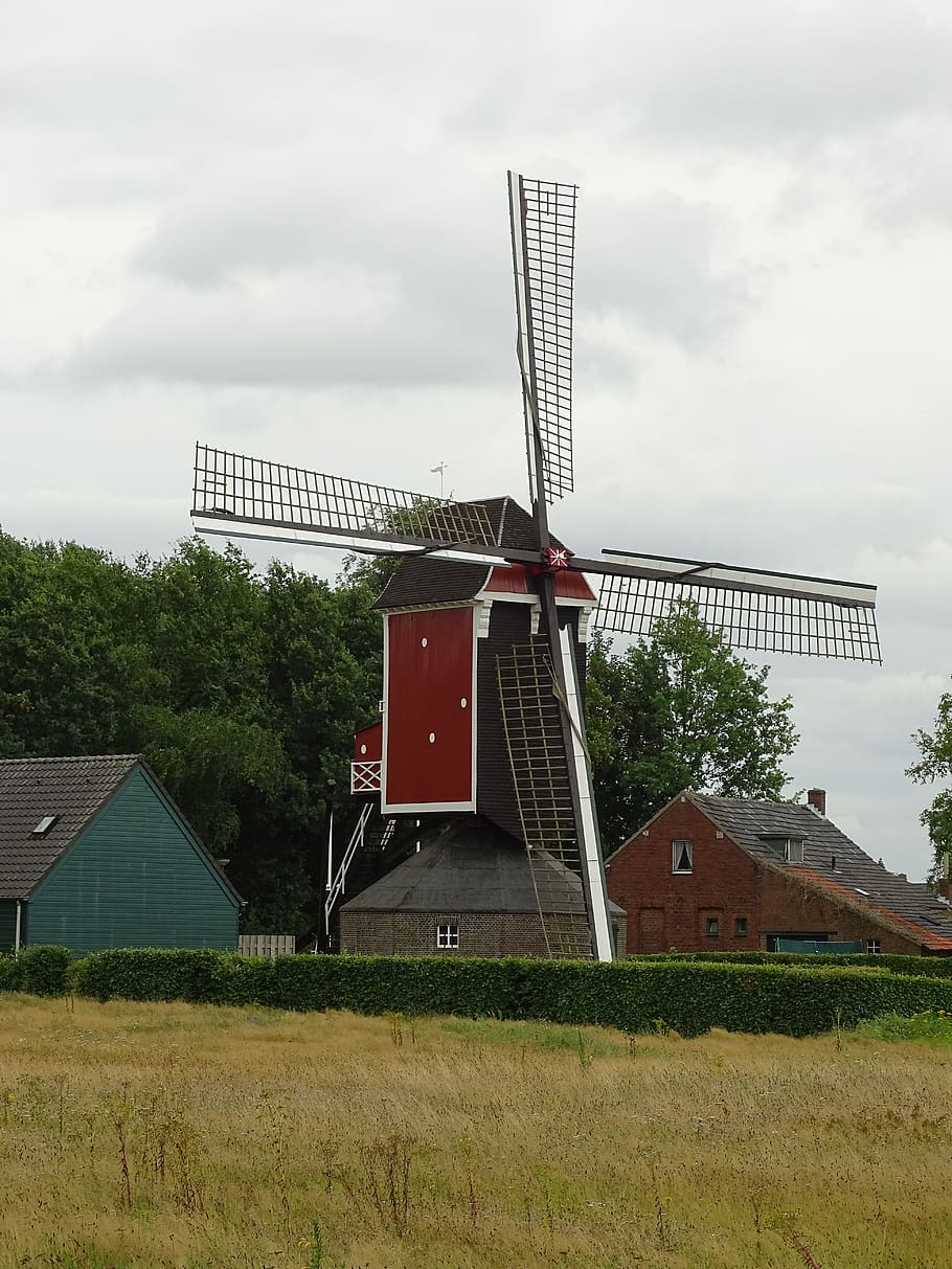 place, beegden, st lindert, mill, building, built structure, HD wallpaper