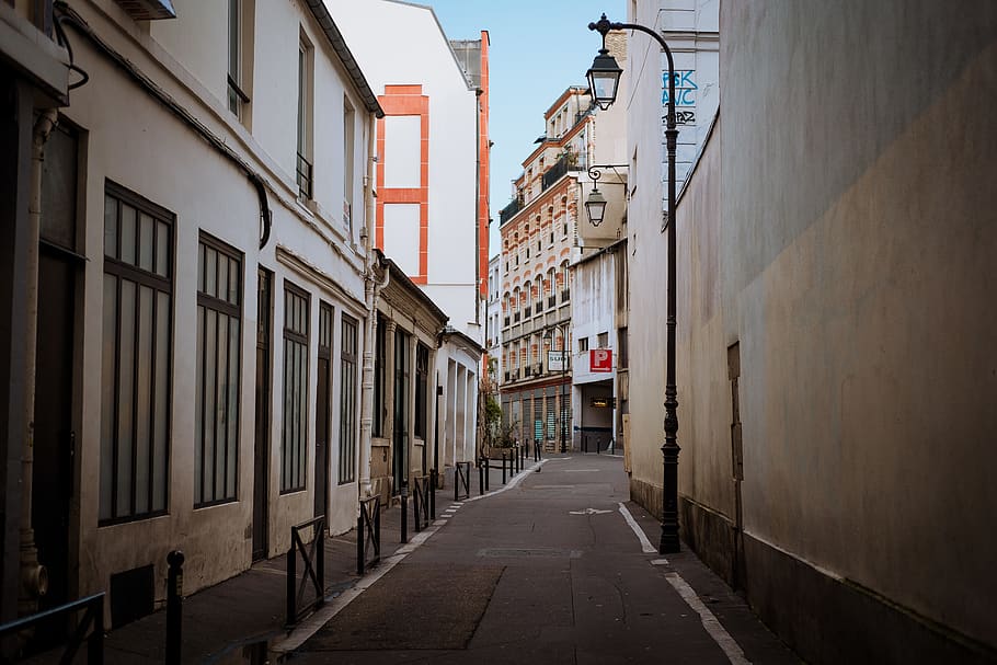 paris, france, rue du faubourg saint-martin, city, deserted, HD wallpaper