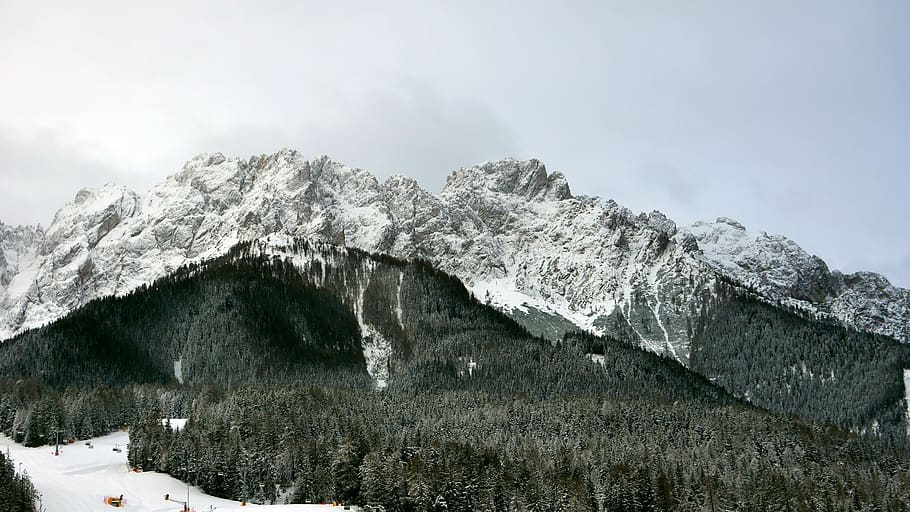 snow covered mountains during daytime, nature, outdoors, mountain range HD wallpaper