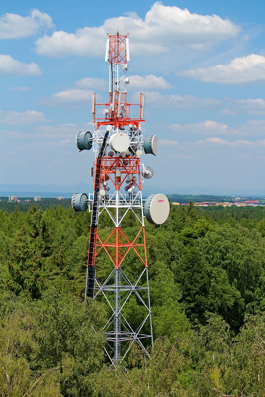 sky, technology, communication, cloud - sky, nature, plant HD wallpaper