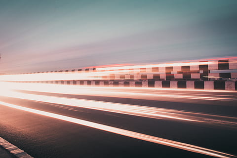 gray pavement road, highway, light, asphalt, tarmac, vehicle HD wallpaper