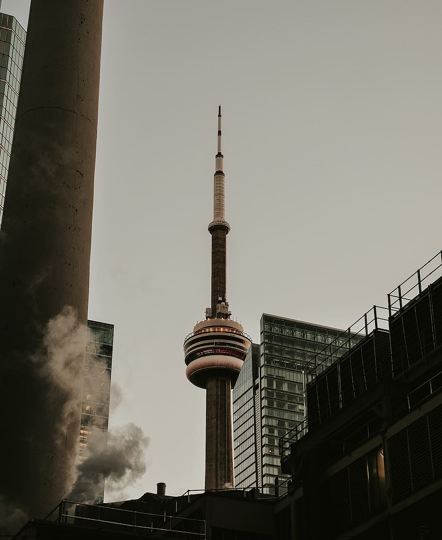 tower during daytime, building, cn tower, toronto, canada, architecture HD wallpaper