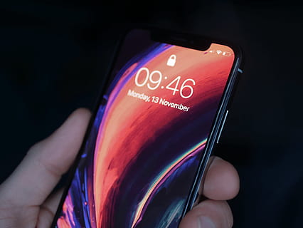 iphone x, apple, mac, smartphone, mockup, hand, hero, dark HD wallpaper