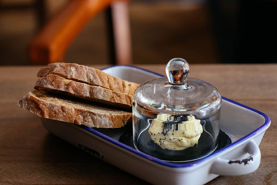 Photo of  Sliced Loaf Bread and Butter, blur, breakfast, close-up HD wallpaper