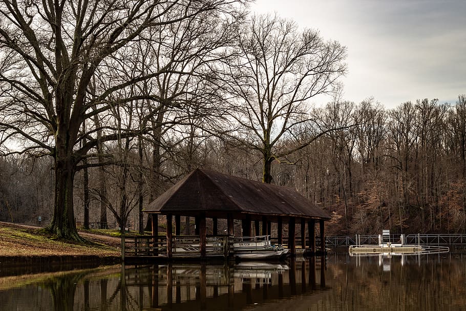 brown house, gazebo, usa, meeman-shelby forest state park, memphis, tn HD wallpaper