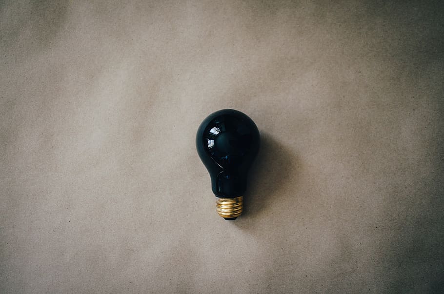 reflection, household, minimal, object, kraft, paper, bulb HD wallpaper