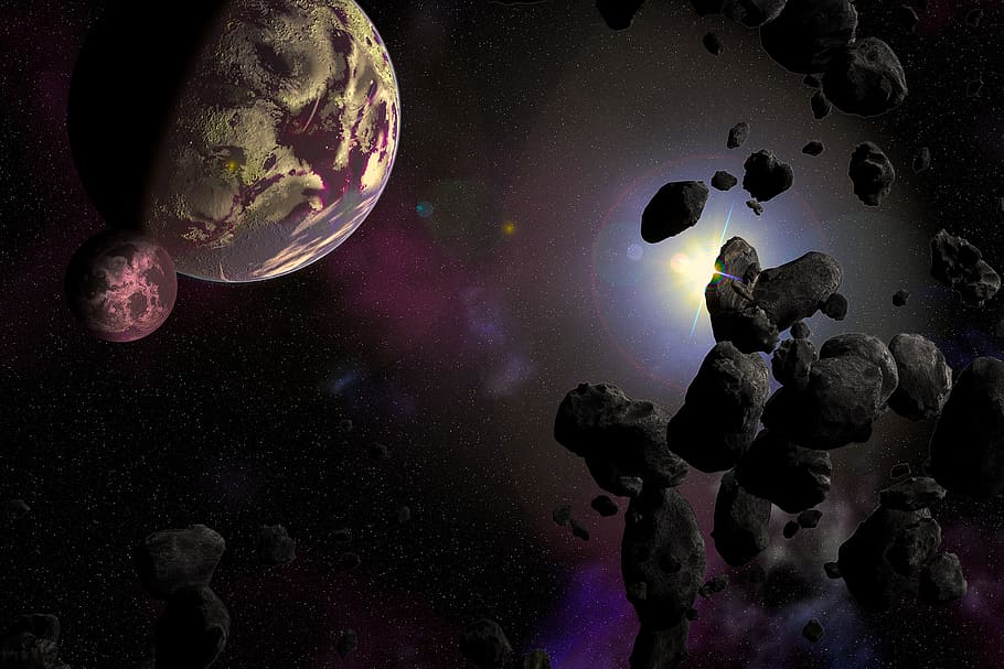 planet, moon, astronomy, star, universe, space, starry sky HD wallpaper