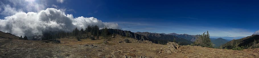 landscape, panorama, nature, clouds, mountains, outdoor, sky HD wallpaper