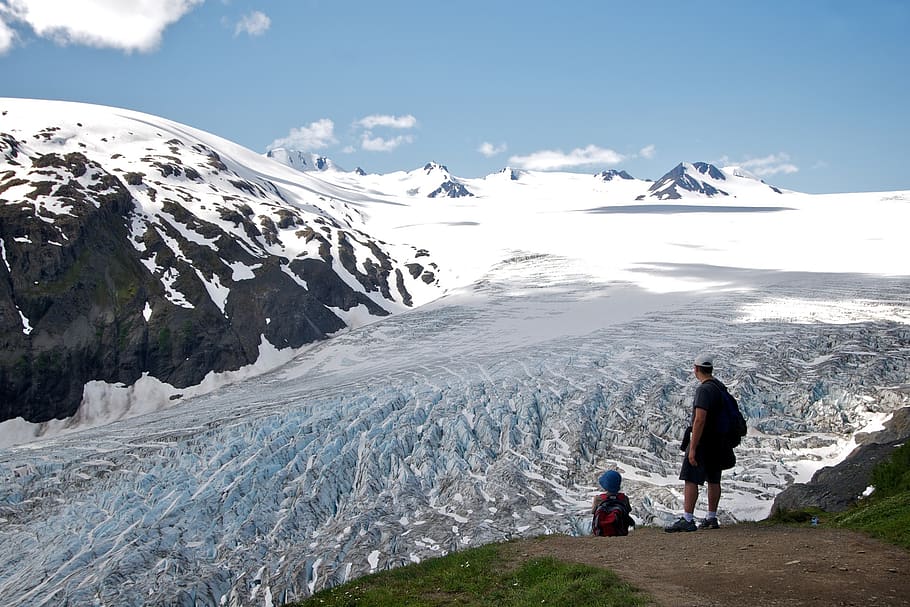 glacier, landscape, ice, mountain, natural, river, scenic, landmark HD wallpaper