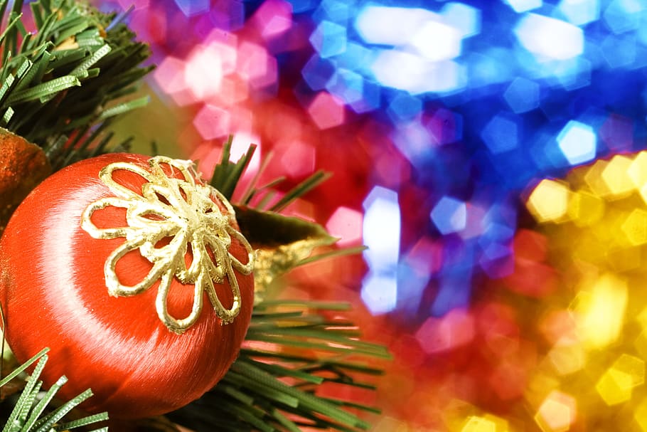 background, ball, bauble, celebration, christmas, color, decor HD wallpaper