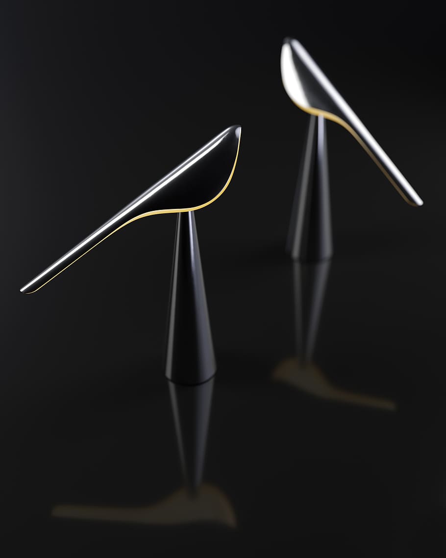 lamp, render, design, minimal, 3d, studio shot, black background HD wallpaper