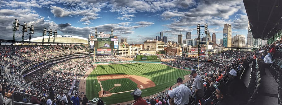 persons on game field stadium, crowd, group of people, architecture HD wallpaper