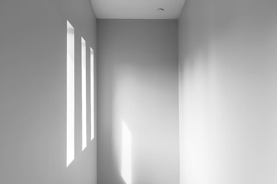white empty hallway, indoors, architecture, corridor, no people HD wallpaper