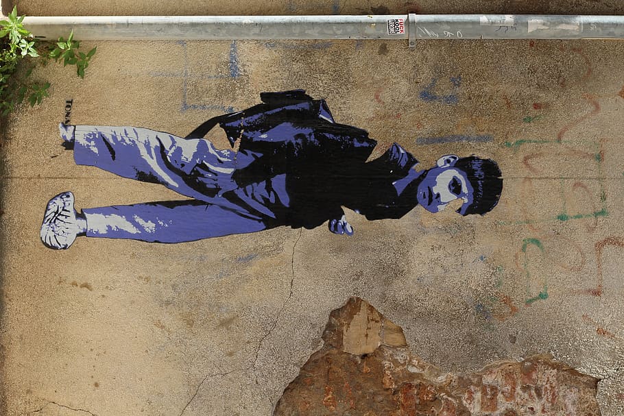 italy, venice, wall, boy, graffiti, venecia, children, real people HD wallpaper