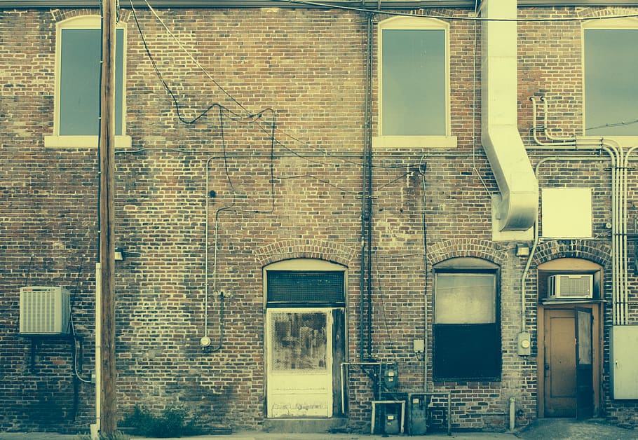 brick, door, wall, walkway, path, united states, nampa, window HD wallpaper