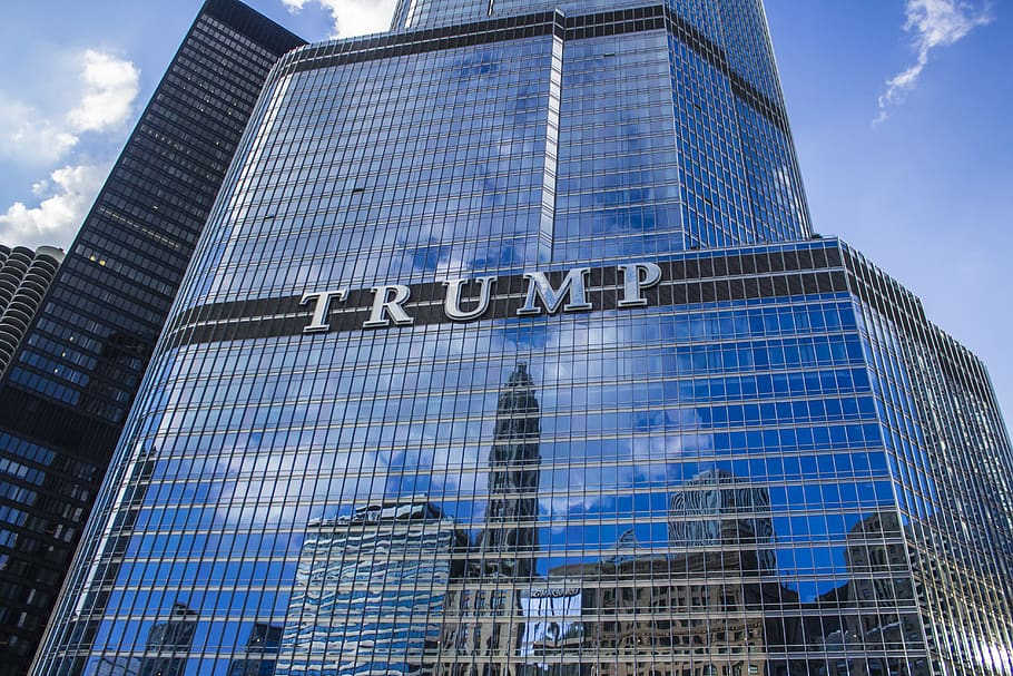 Trump tower, building exterior, office building exterior, glass - material HD wallpaper