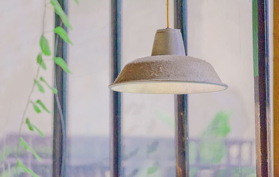 White Hanging Lamp, ceiling lamp, light, macro, no people, close-up, HD wallpaper