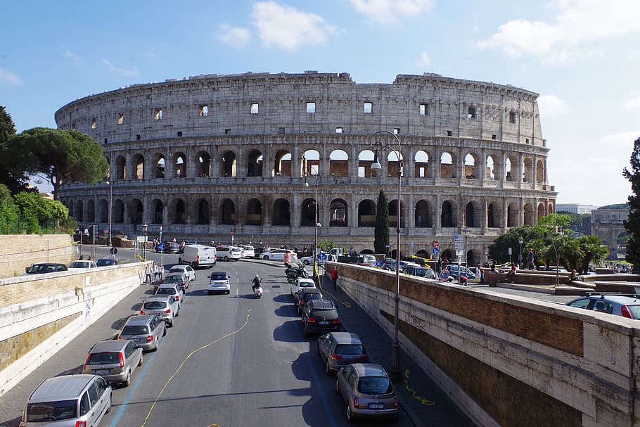 rome, colosseum, gladiators, arena, martyr, old, italy, building, HD wallpaper