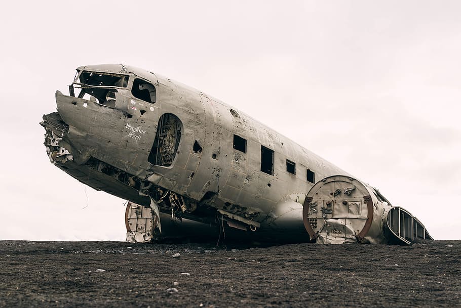 rust, metal, Iceland, plane, air, airplane, sky, air vehicle HD wallpaper