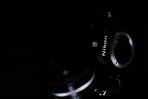 black Nikon DSLR camera, electronics, camera lens, lens cap, digital camera HD wallpaper