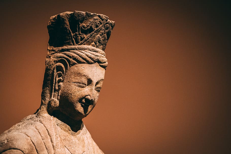 Buddha statue, figurine, human, person, tattoo, skin, head, architecture, HD wallpaper